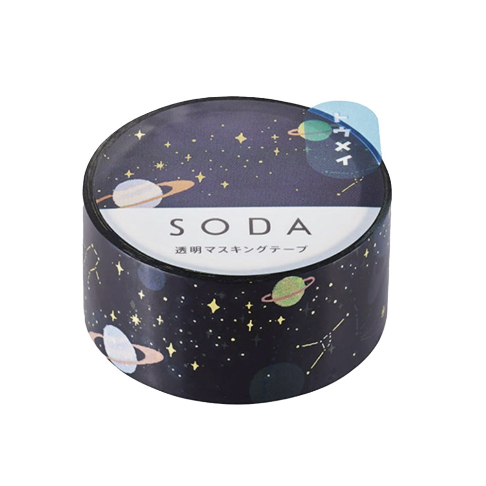 Soda Transparent Masking Tape - Metallic Galaxy