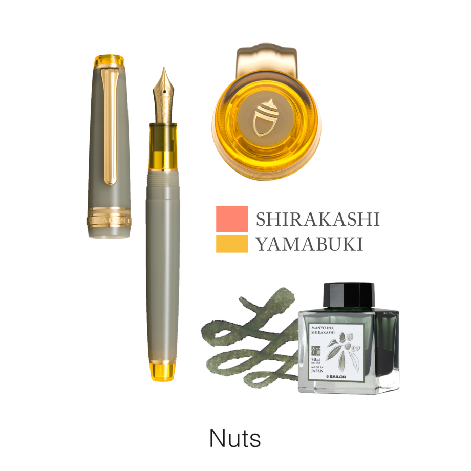 Sailor Pro Gear Slim - Manyo Fountain Pen Set - Nuts