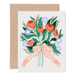 Happy Couple Bouquet Card