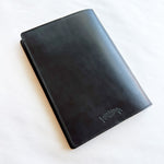 Galen Leather A5 Notebook Cover - Black