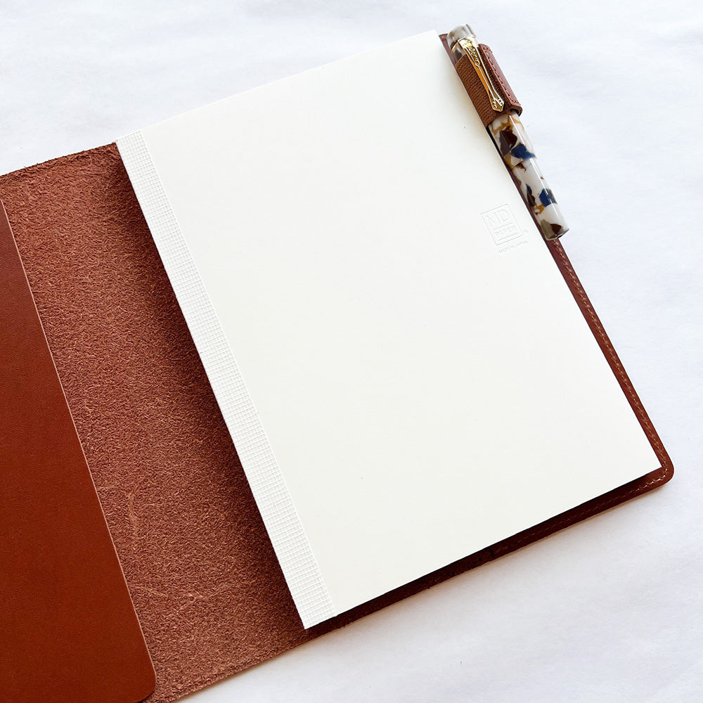 Galen Leather A5 Notebook Cover - Brown