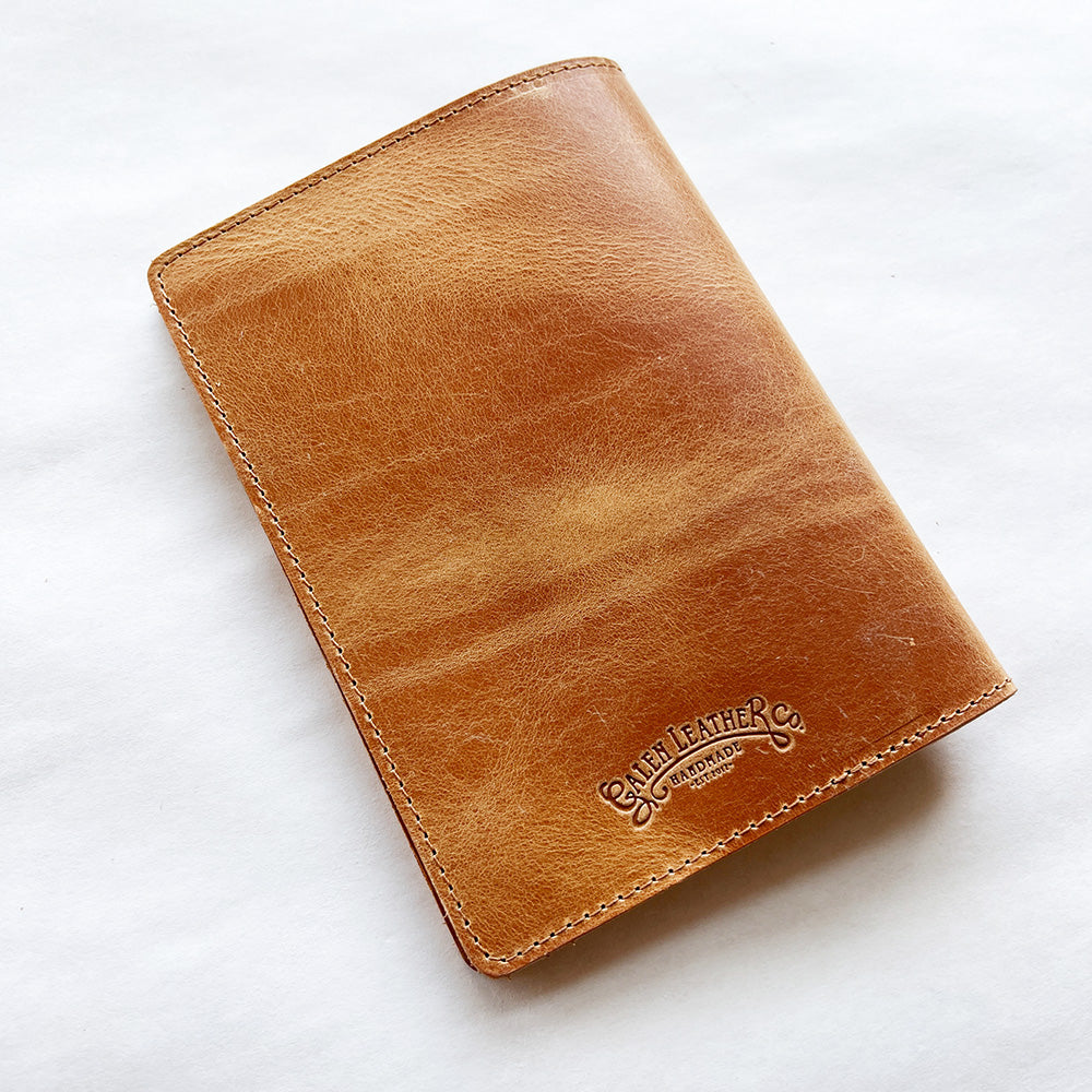 Galen Leather A6 Notebook Cover - Crazy Horse Honey Ochre