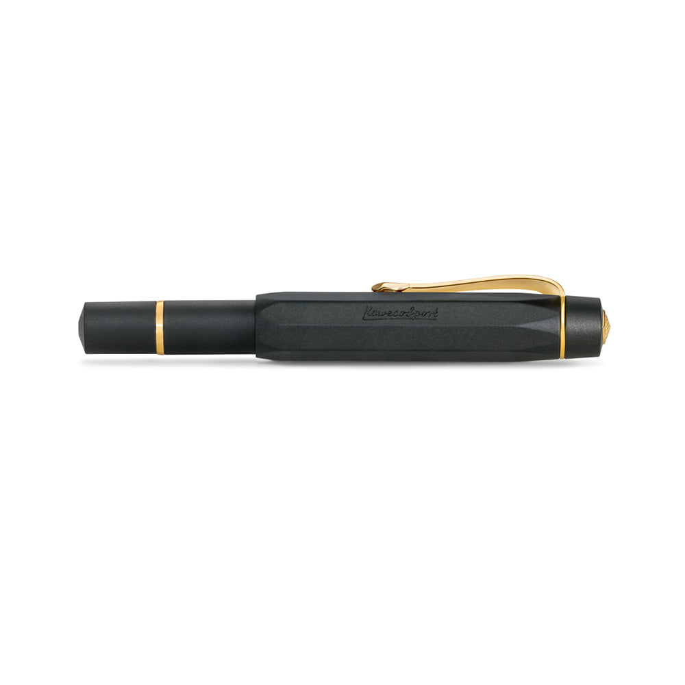 Kaweco AL Sport Piston Fountain Pen Only - Black/Gold