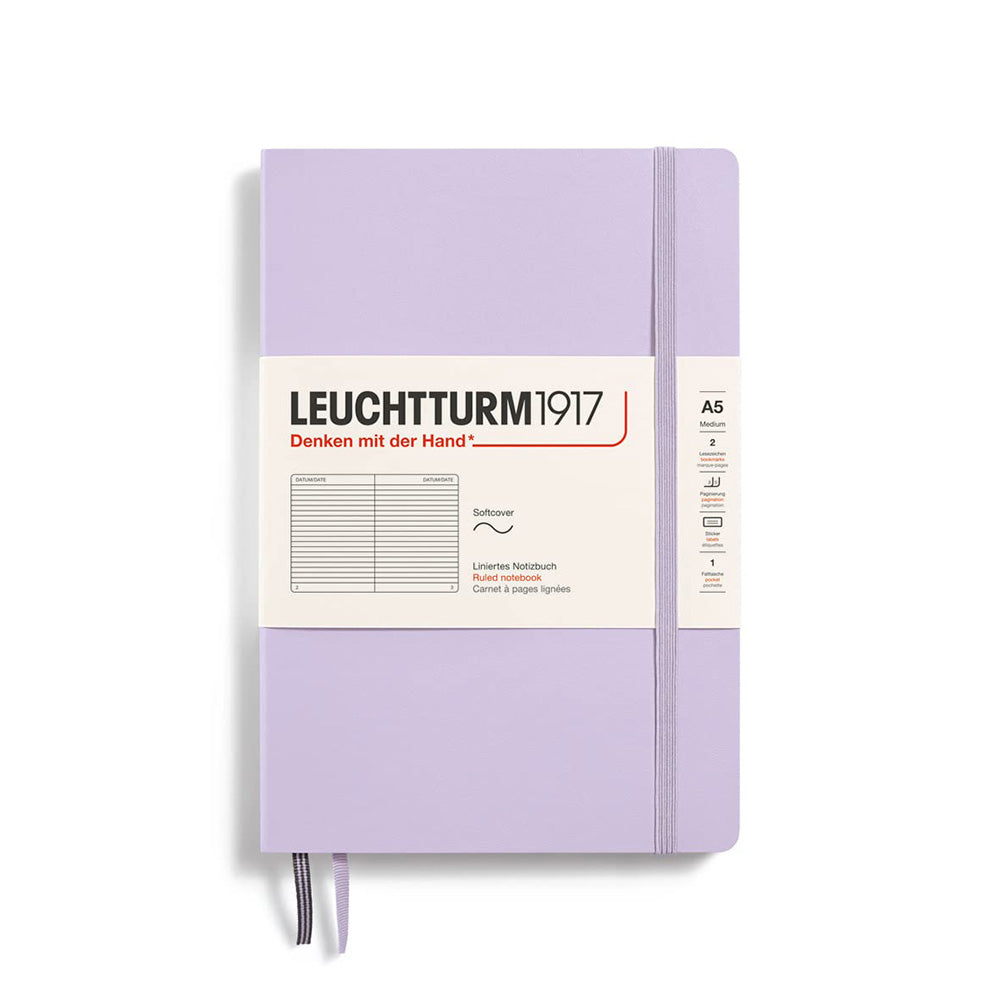 Leuchtturm1917 A5 Lined Notebook - Softcover - Lilac