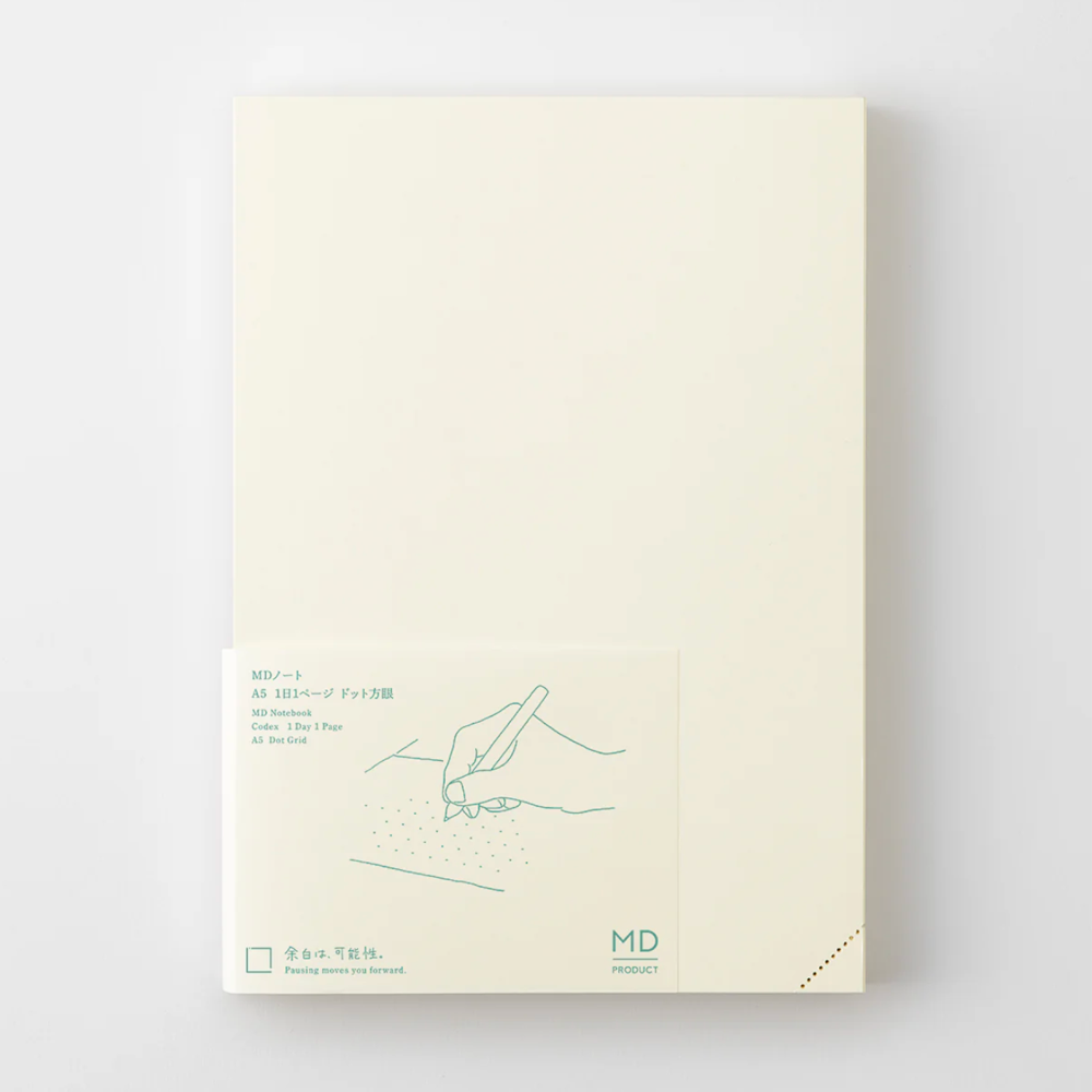 MD Product A5 Codex 1 Day 1 Page Dot Grid Notebook – M.Lovewell