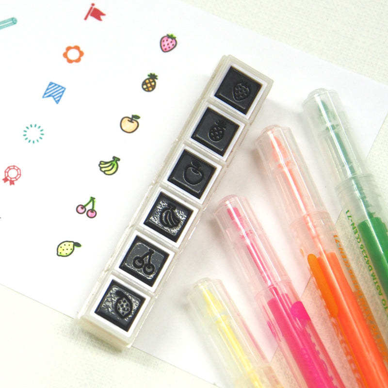 Kodomo No Kao Pochitto6 Push-Button Stamp - Stationery – M.Lovewell