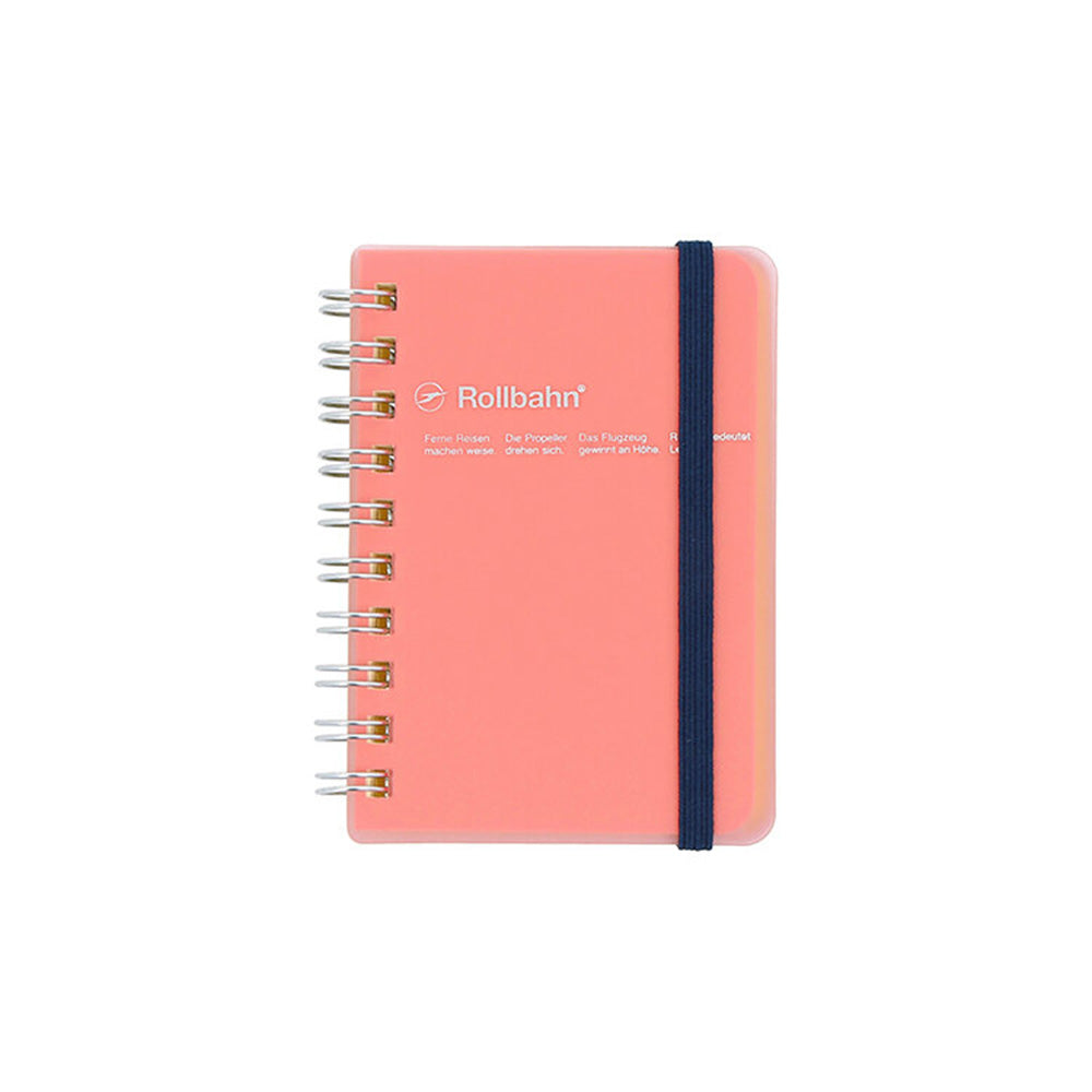 Rollbahn Spiral Mini Notebook - Pink with Clear Cover