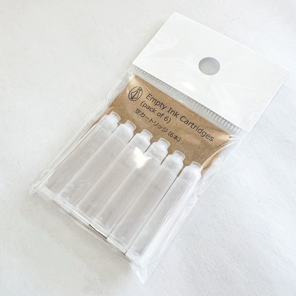 International Standard Short Empty Fountain Pen Ink Cartridges Pack of 6
