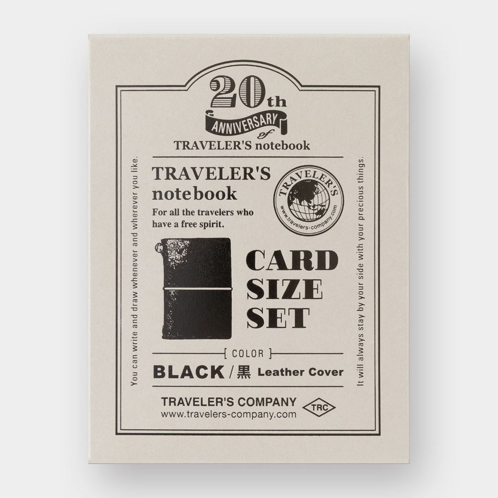 TRAVELER'S Notebook — Card Size 20th Anniversary - Black Set – M