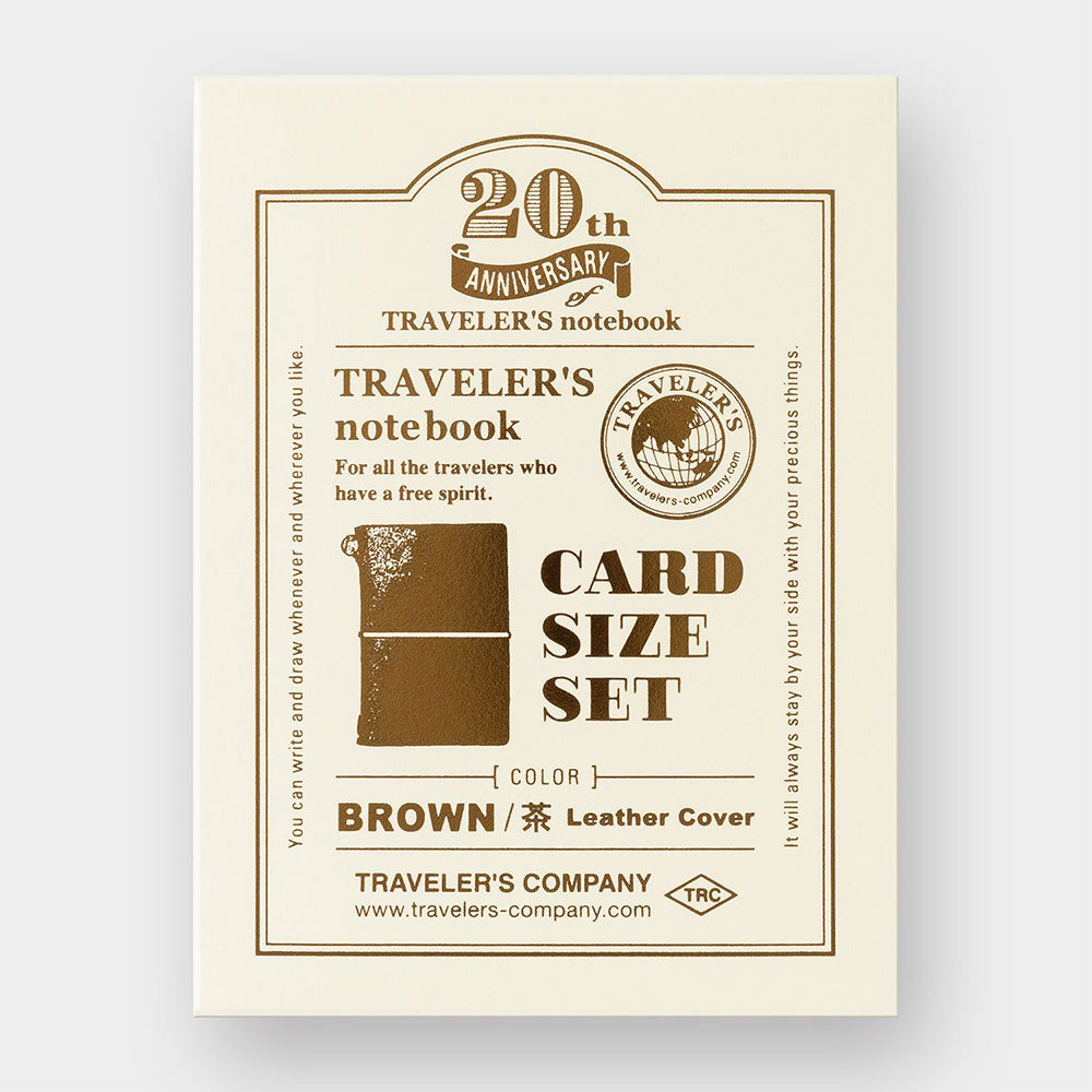 TRAVELER'S Notebook — Card Size 20th Anniversary - Brown Set – M