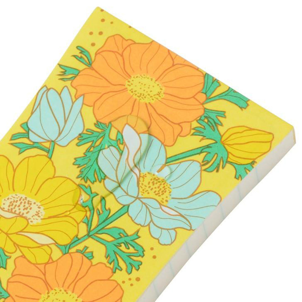 Tagged Memo Pad Small - Yellow Flowers