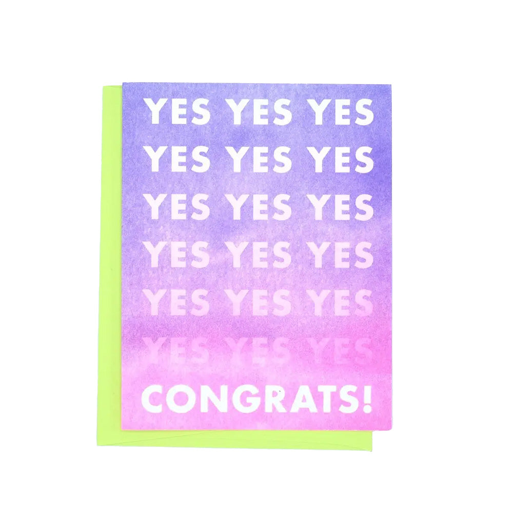 YES YES YES Congrats Card