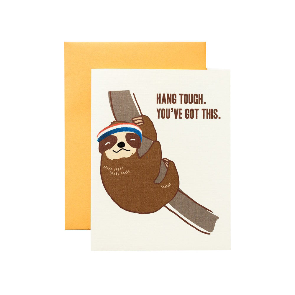 Hang Tough Sloth Card