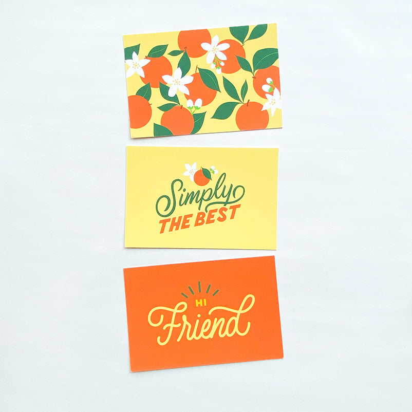 M.Lovewell x Wink and Wonder Oranges Postcard Set