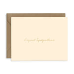 Deepest Sympathies Script Greeting Card