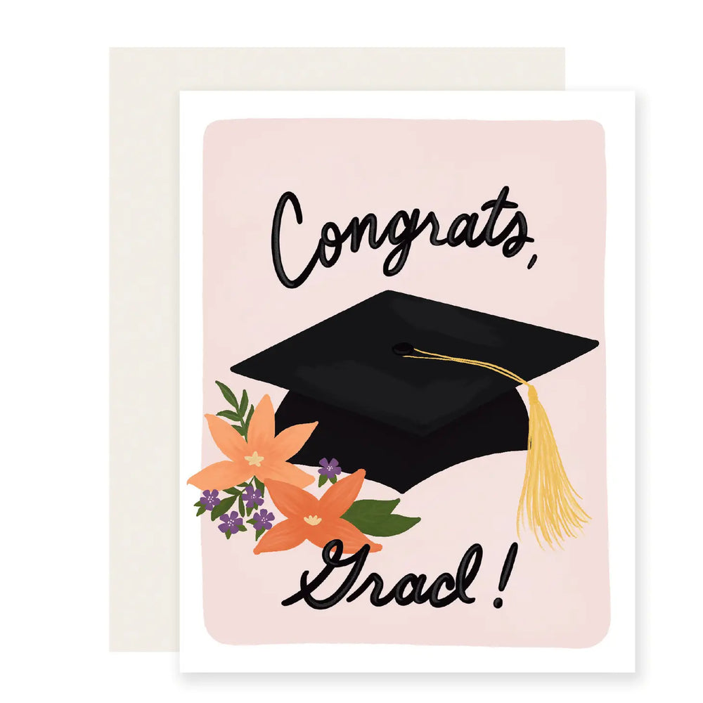 Floral Congrats Grad Card