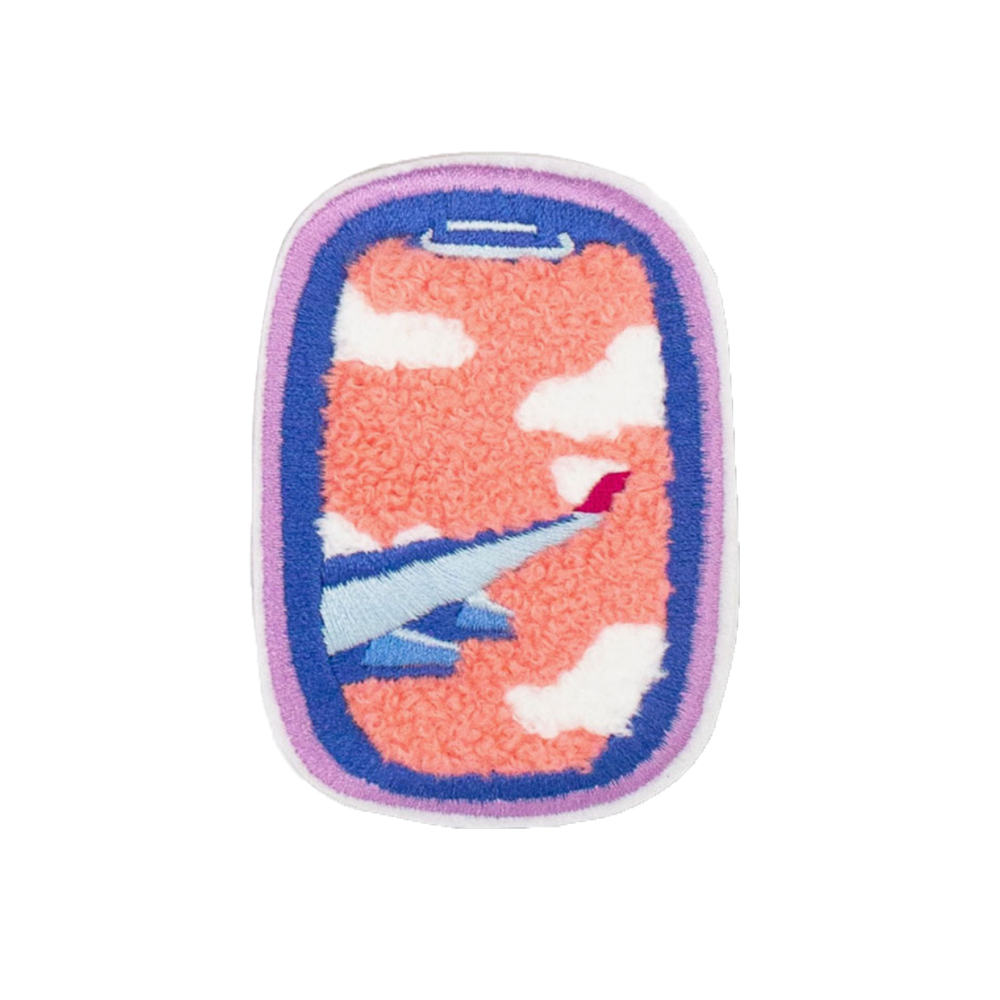 Airplane Window Chenille Woven Sticker Patch