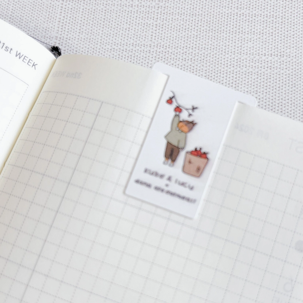 Apple Picking Metal Bookmark