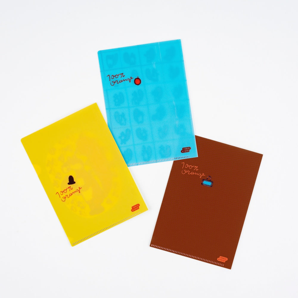 100%ORANGE: Hobonichi Folder Set of 3 for A6 Size - Squirrel's Moving Day