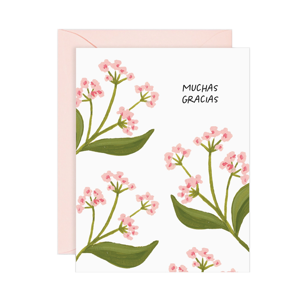 Muchas Gracias Flores Card