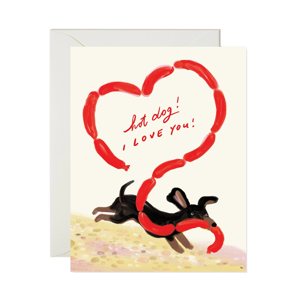 Hot Dog Love Card