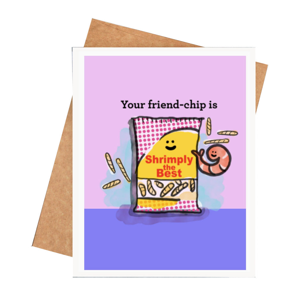 Shrimp Chip Friendship Card