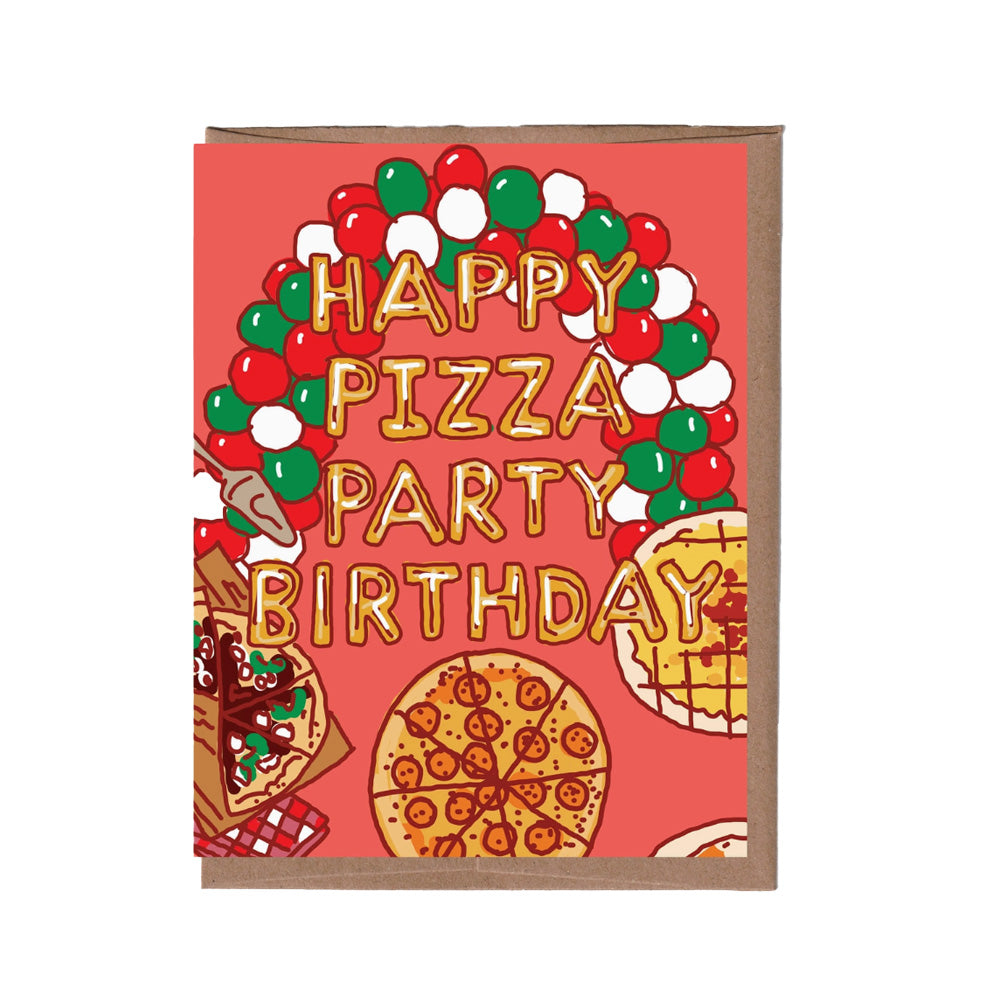 Scratch & Sniff Pizza Party Birthday Card