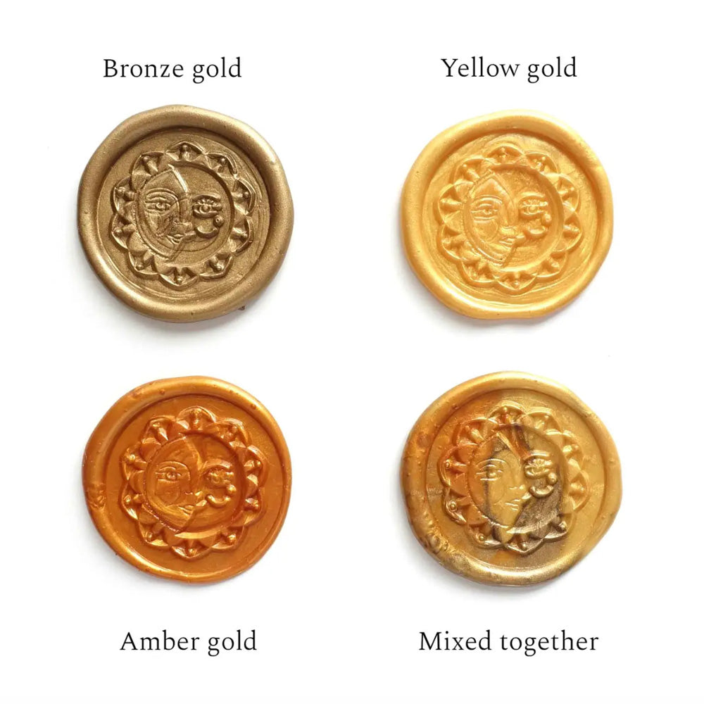 Mixed Golds Amber Bronze Yellow Sealing Wax Beads