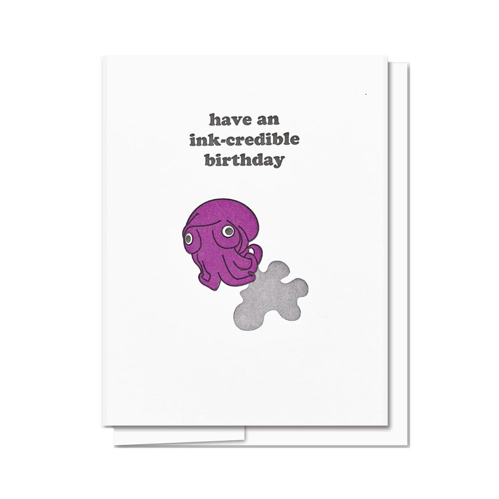 Squid Birthday Card