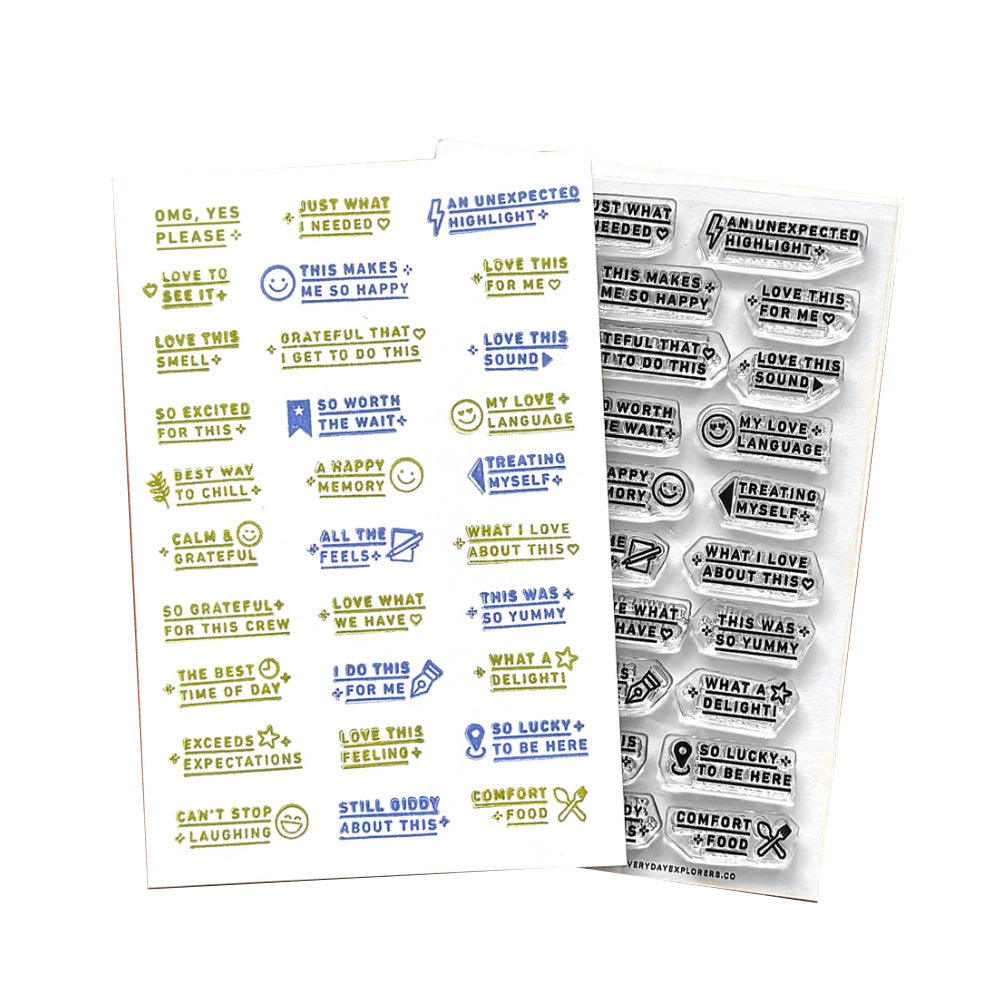 30 Days of Gratitude Prompts Clear Stamp Set