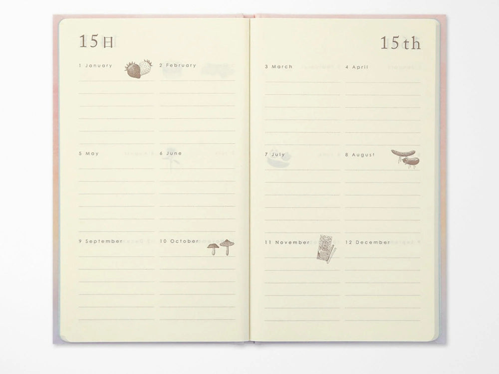 Midori 12-Month Diary - Gate Pink
