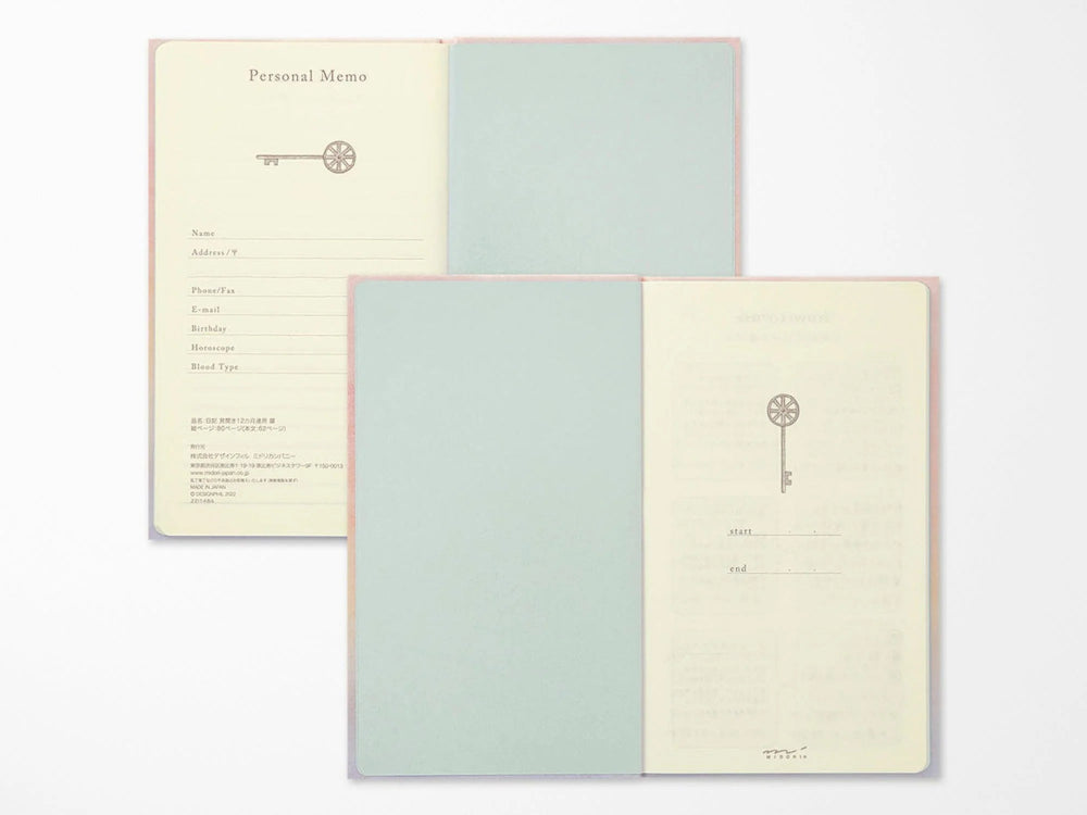 Midori 12-Month Diary - Gate Pink