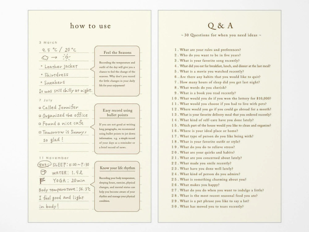 Midori 12-Month Diary - Gate Pink