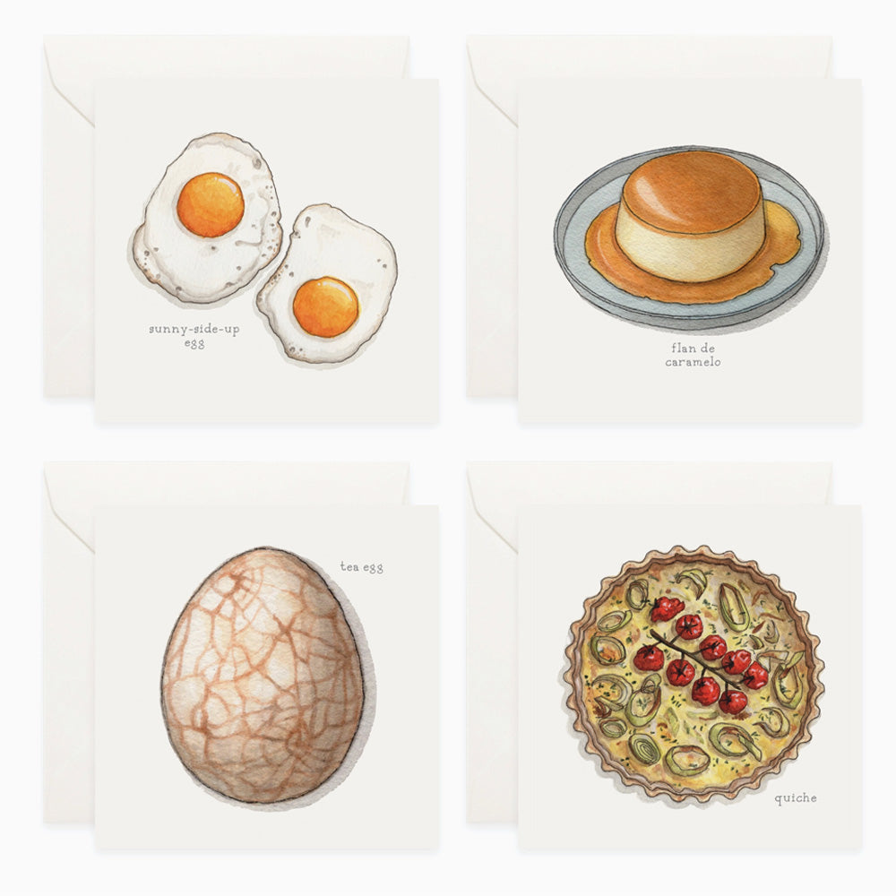 Mini Card Set of 12 - Egg Dishes