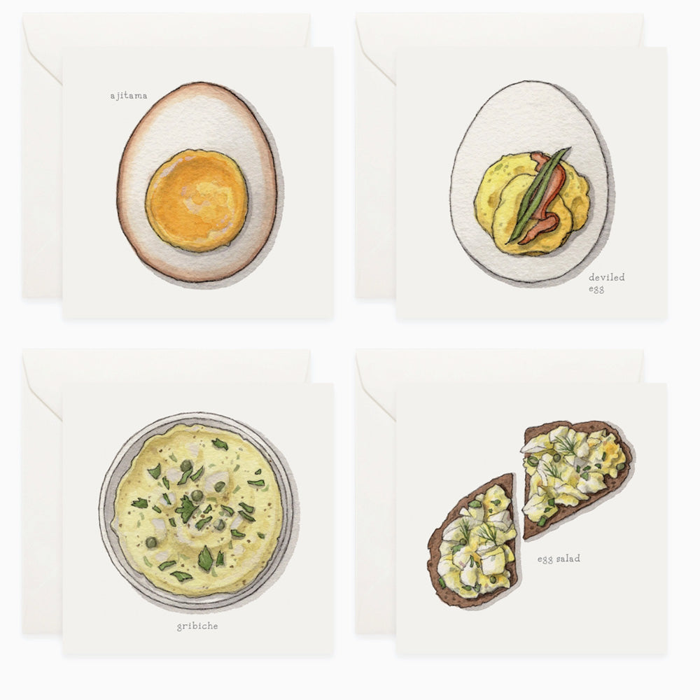 Mini Card Set of 12 - Egg Dishes