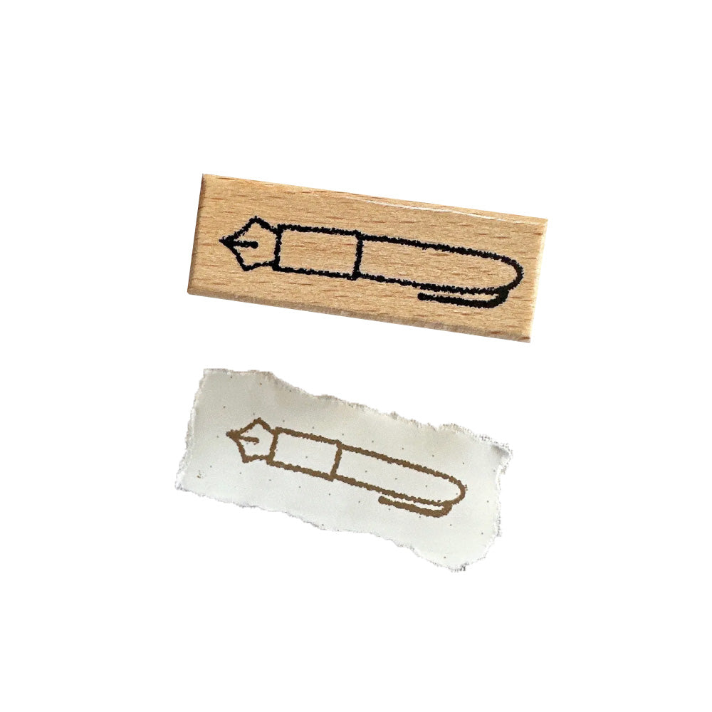 Fountain Pen Wooden Stamp