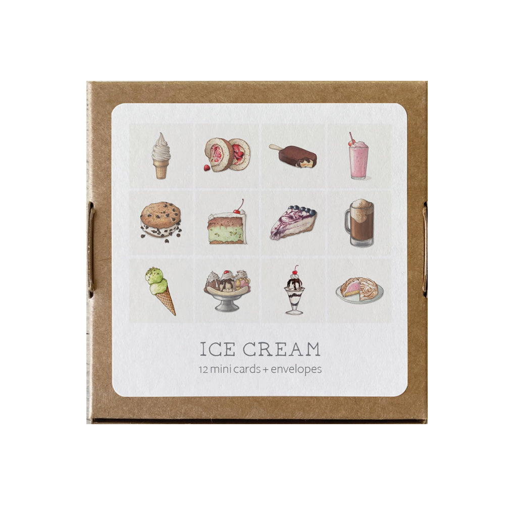 Mini Card Set of 12 - Ice Cream - M.Lovewell