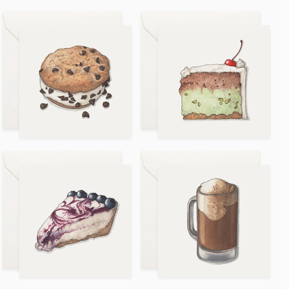 Mini Card Set of 12 - Ice Cream