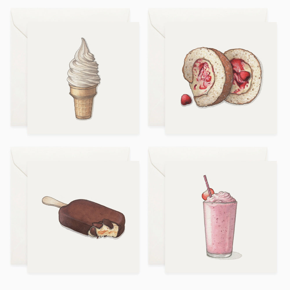 Mini Card Set of 12 - Ice Cream
