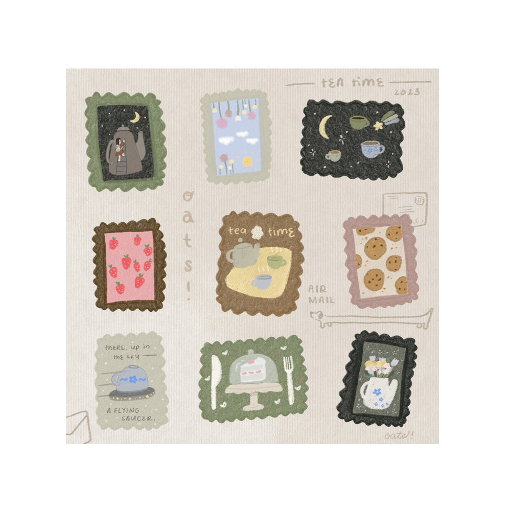 Tea in the Sky Kiss Cut Sticker Roll