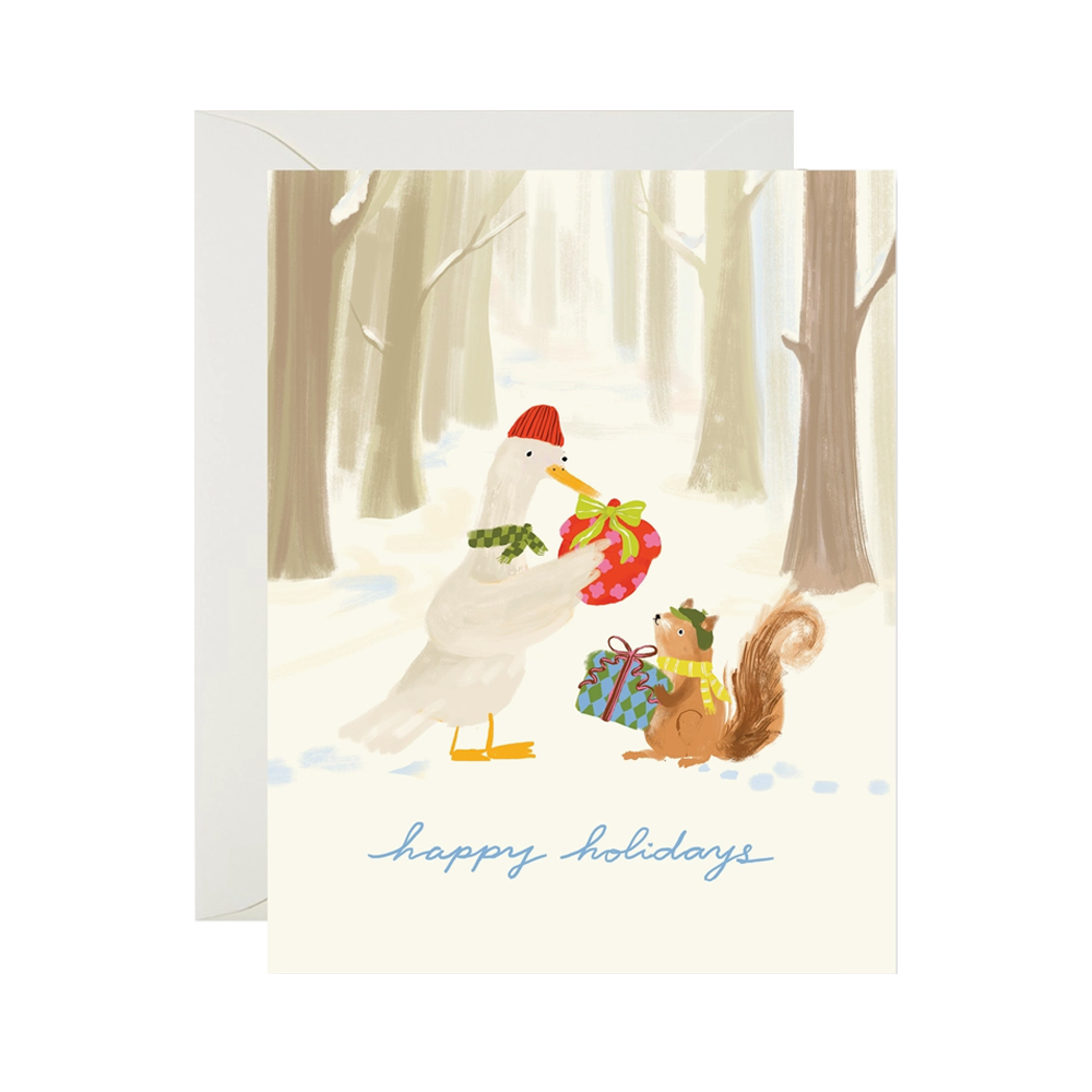 Woodland Gift Exchange Card
