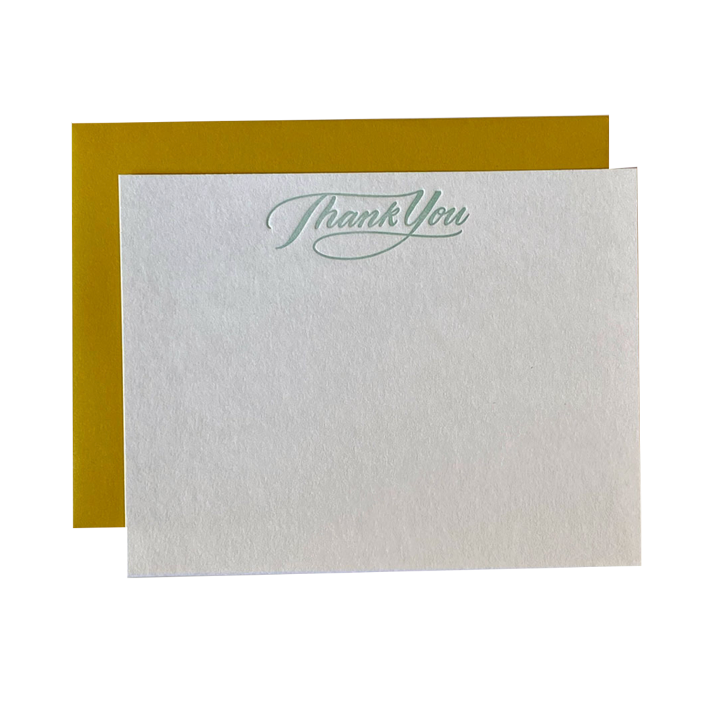 Thank You Script Card - Set of 6