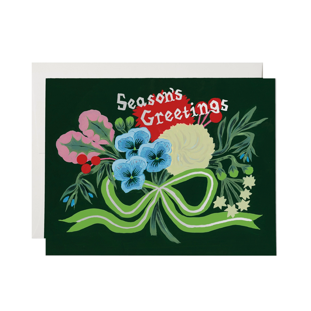 Holiday Bouquet Card - Set of 8