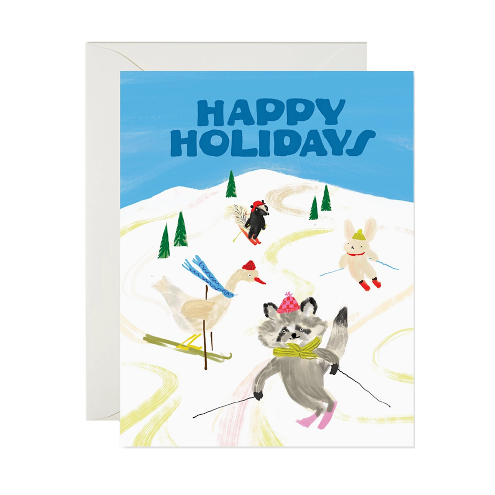 Woodland Ski Slope Card