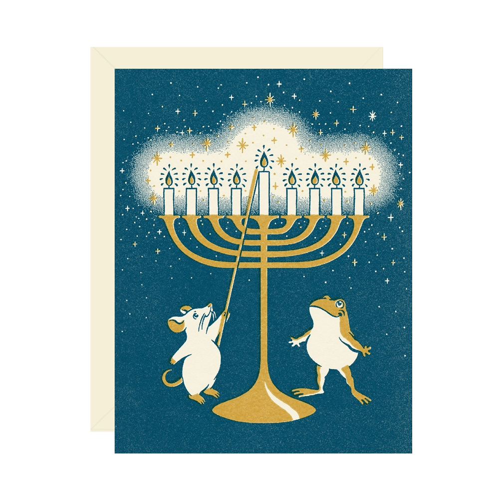 Menorah Lighting Card