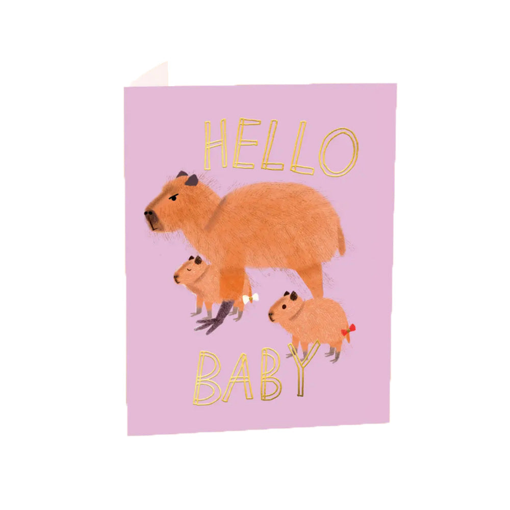 Capybara Baby Card