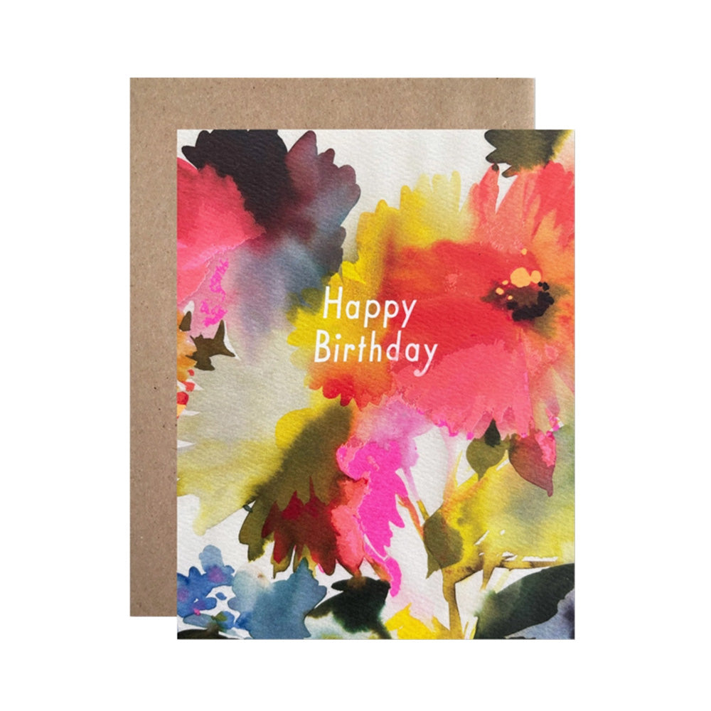 Birthday Dahlias Card