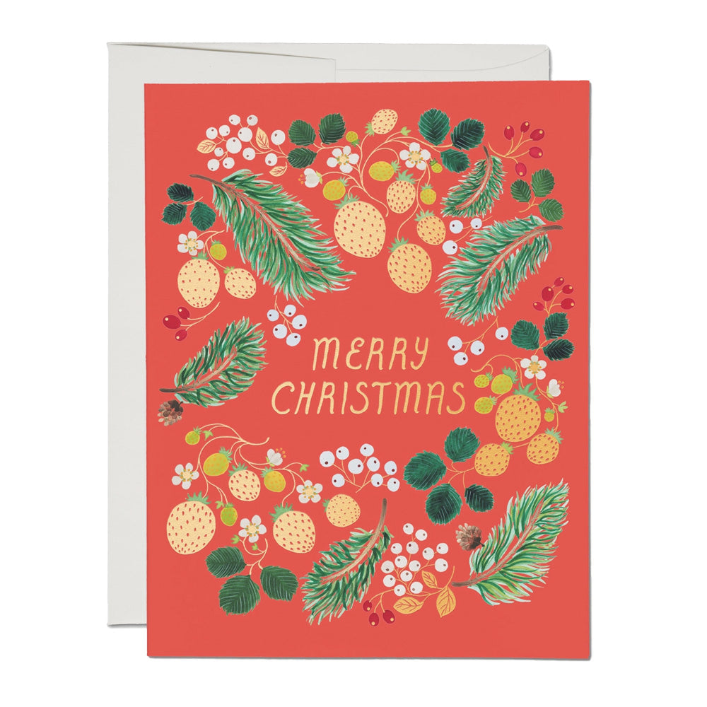 Berry Christmas Holiday Card - Set of 8