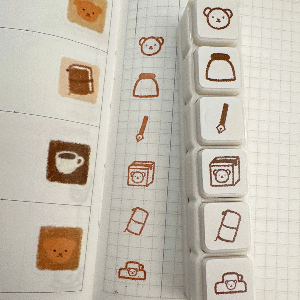 Bear's Happy Moments Button Stamp