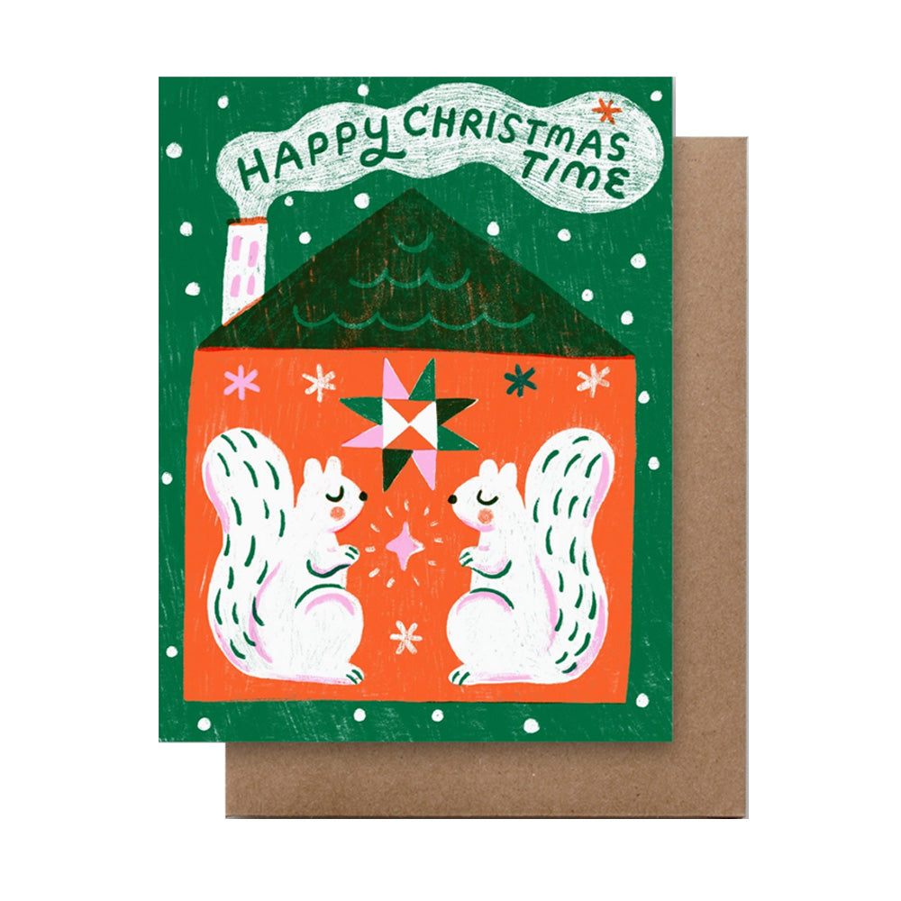 Christmas Time Squirrels Card